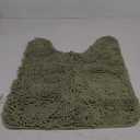 OekoTex Toilet Rugs U-Shaped 24x20, Extra Soft Absorbent Chenille Contour Bathroom Rugs for Toilet, Dry Quickly, Machine Washable, Non-Slip Bath Mat, Sage Green