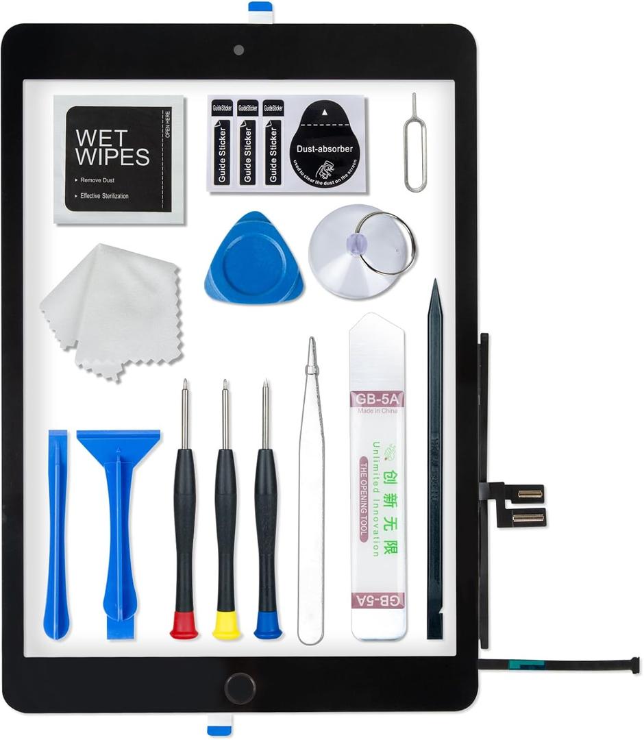 for iPad 9 (9th Generation) A2602 A2603 A2604 A2605 Screen Replacement Digitizer Touch Glass for iPad 9th Gen 10.2 Inch (2021 Released), Full Repair Sets with Home Button