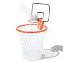 Trash Can with Basketball Hoop, Basketball Trash Can Set, Wastebasket Includes Clip On Basketball Hoop,Fun Basketball Gift,Indoor Basketball Wastebasket for Office, Classroom, Living Room, Party, Gym