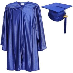 Newrara Unisex Shiny Kindergarten Graduation Gown Cap with Tassel Size 30" 2025 Royal