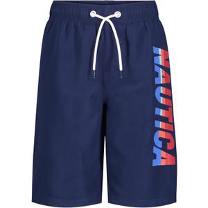 Nautica Boys 4-7 Swim Trunk (10-12, Vert Logo J Navy)