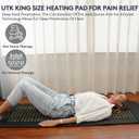 UTK 70'' x 24'' Large Far Infrared Heating Pad, Full Body Pure Jade Heating Pad for Pain Relief, FSA-HSA Eligible Weighted Mat with 429 Natural Jade, Hot to 159, 4H Auto Off, Gift for Women Men