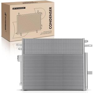 A-Premium Air Conditioning A/C Condenser Compatible with Chevrolet Colorado 2015-2016, GMC Canyon 2015-2016, 2.5L 3.6L - Auto Trans, 1st Design, w/35 Deg TOC Fitting on D Side
