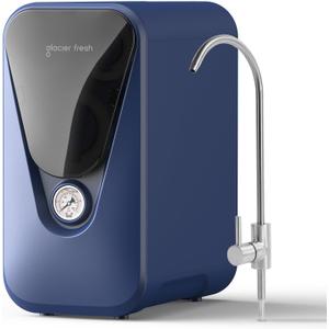 GLACIER FRESH GFU03 Reverse Osmosis System 800 GPD, Non-Electric, 3:1 Pure-to-Drain, No Noise/No Drilling, 5-Stage Tankless Under-Sink RO Water Filter System, Reduces PFAS/PFOS, Classic Version