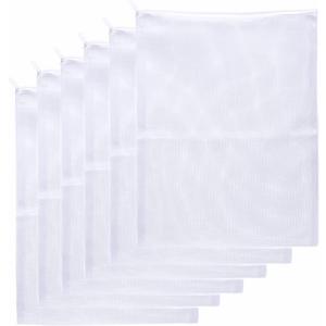 JIHAQUA Aquarium Filter Bags Large - Reusable Fish Tank Filter Media Mesh Bags with Plastic Zipper (11.5 x 15.5 inch (6 Pack))