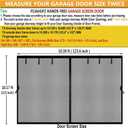 Magnetic Garage Door Screen 10x10ft for 1 Car Doors Durable Fiberglass Heavy Duty Mesh Magnetic Net, Pets Friendly Retractable Carport Garage Patio Porch RV Doors Curtain (Black, 10x10ft)