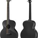 Enya Acoustic-Electric Guitar X3 Pro Mini Carbon Fiber Travel Guitar - 36" 3/4 Size with Built-in Effects & Wireless Speaker, Includes Gig Bag & Cables - Ideal for Professional & Stage Performance