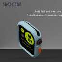 3 x Case for Apple Watch Series 9/8/7 45mm Series SE/6/5/4 44mm,Soft TPU Screen Protector Ultra-Thin Full Face Cover Replacement Bumper Accessories for iPhone Watch iWatch 45mm 44mm (Light Blue)