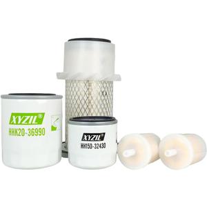 5/16" In-Line Fuel Air Oil HST Filter Kit Compatible with Kubota G1700 G1800 G1900 G2000 GF1800 GF1800E GF1800E-R-2 GF1800-R-2 HH150-32430 15852-11082 HH660-36060 12581-43012 Mower Air Cleaner