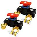 2PCS Car Battery Power Cut-Off Switch Breaker, Stable Transmission High Conductivity Pure Copper Disconnect Switch, Smart Car Battery Disconnect Switch for Boat Rv Car Truck Supplies (Multicolored)