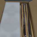 42 Inch Ceiling Fans with Lights and Remote, 5 Blades Wood Ceiling Fan with Light, Dimmable, Wall Switch, Reversible DC Motor, Modern Indoor Outdoor Ceiling Fans for Patios Bedroom (Gold) (Natural Wood Downrod Mount)