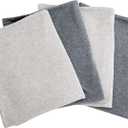 Oubonun 100% Jersey Cotton Body Pillow Cover with Zipper - Luxury Soft Removable Pillow Case - Long Fuzzy - Knitted (Grey, 21"X54")