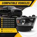 Halogen Headlight Assembly Compatible with Ram 1500 2019-2023