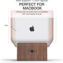 SAMDI Laptop Stand Wood, Wooden Cooling Computer Holder, Notebooks Desktop Mount for MacBook Air, Pro 13 15, iPad Pro 12.9, Dell XPS, Surface, Chromebook 11 to 17 (Walnut)
