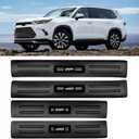 BIBLOZ ABS Material Door Sill Protector Compatible with Toyota Grand Highlander (Include Hybrid) LE/XLE/Limited/Platinum Accessories 2024 2025 2026 Door Sill Guards Trim(Not for Highlander)