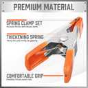 HORUSDY 32-Piece 2" inch Small Spring Clamp, Spring Metal Spring Clamps, 3/4"-inch Jaw opening (Orange)