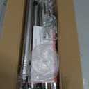 Silver Long Curtain Rod Tension Shower Curtain Rods 30 to 120 inch Adjustable Heavy Duty Rods for Bathroom Windows Outdoor Spliced Telescopic Design No Drill No Slip Stainless Steel