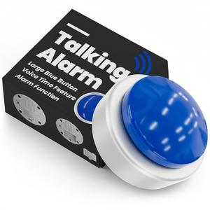 Talking Clock for Blind Elderly with English Voice & Alarm – EasytoUse Voice Announced Time & Date Talking Watches for the Blind | Big Button Interface, High/Low Volume, Gift for Elderly Loved Ones