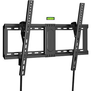 Soporte de pared inclinable para la mayora de televisores planos/curvos de 37 a 82 pulgadas, soporte universal de perfil bajo, se adapta a pernos de 24"/18"/16", VESA mximo de 23.622x15.748