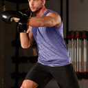 TACVASEN Men's Sleeveless Tee Shirt Quick Dry Workout Gym Tank Tops Summer Cooling Bodybuilding Muscle Shirts (Purple, S)