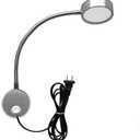 5W Wall Mounted Reading Light Flexible Gooseneck LED Sconce Lamp with Plug & Switch for Bedroom, Office, Workbench, Studio (03 Silver Cool)