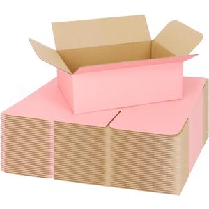 9x6x4 Shipping Boxes for Small Business, 30 Pack Pink Corrugated Cardboard Boxes, Small Mailing Boxes for Shipping Packing