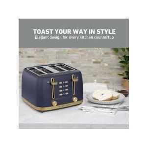 West Bend Timeless 4-Slice Toaster, White Blue