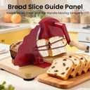Manual Bread Slicer for Homemade Bread, Adjustable Thickness, Bread Guide, 11.8 inches