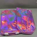Nush Nush Reusable Pink Iridescent Gift Bags Medium Size  Set of 12 Holographic Pink Gift Bags With Handles - Birthday Gift Bags Bulk, Christmas Bags, Goodie Bags, Party Favor Bags  8x4x10 Size