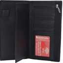 Marshal Genuine Leather Checkbook Cover Wallet Organizer with RFID Protection (Black)
