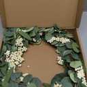 Amazon.com: Pinkpum 20'' Eucalyptus Wreath for Front Door, Porch, Window - Green Decor for Home, Farmhouse - Spring, Summer, Fall, All Seasons : Home & Kitchen