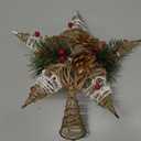 Kurt Adler 11-Inch Natural Star with Pinecones Treetop
