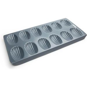 Fox Run Non-Stick Madeleine Pan, Carbon Steel, 12-Cup,Grey