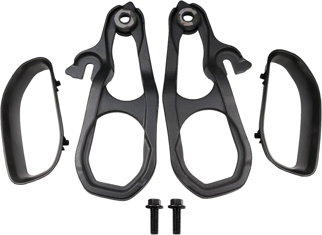 JDMSPEED New Heavy Daty Front Car Tow Hooks Left & Right with Hardware Black Replacement for Dodge Ram 1500 DT with 3.6L 5.7L Engine 2019 2020 2021 2022 Replaces 82215268AB 82215268AB 68272945AB