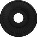 Hedume Black Ceiling Medallion, 13 1/5" OD x 3 2/5" ID PU Decorative Home Lighting Ceiling Cover Plate for Light Fixtures and Ceilings Fans