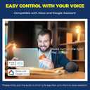 Lightinginside E12 Smart Light Bulbs 60W Equiv., Work with Alexa/Google Home/SmartLife, 500LM 6W RGBCW Candle Candelabra LED Light Bulbs, No Hub Required, 2.4G WiFi Bluetooth Bulb, ETL Listed, 4PCS