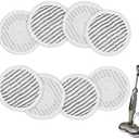 AIR U+ 8 Pack Replacement Steam Mop Pads for Shark S8201 S8001 S7001 S7201 S7000AMZ S7000 S7005 S7020 S7001C Steam Mop, Steam & Scrub All-in-One Scrubbing and Sanitizing, Dirt Grip Scrub Washable Pad