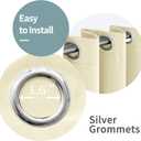 BGment Cream 100% Blackout Curtains for Bedroom 90 Inch Length 2 Panels Set, Thermal Insulated Full Light Blocking Grommet Noise Cancelling Window Curtains&Drapes with Black Liner, 46 Inch Wide Each