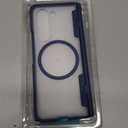 Caka for Samsung Galaxy Z Fold 5 Case [Compatible with Magsafe] [Hinge Protection] [Built-in HD Screen Protector] Translucent Hard Shockproof Magnet Phone Cover for Fold5 - Blue