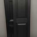 Ekena Millwork Lifetime Vinyl LP2S12X03900BL Standard Two Equal Panel Vinyls, Raised Panel Vinyl Shutters, w/Installation Shutter-Lok's & Matching Screws (Per Pair), 12"W x 39"H, Black