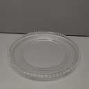 Lawei 12 Pack Clear Plastic Charger Plates with Bead Rim, 13 Inch Plastic Round Serving Plates Decor Dinner Plates for Party Wedding Events Dinner Decoration