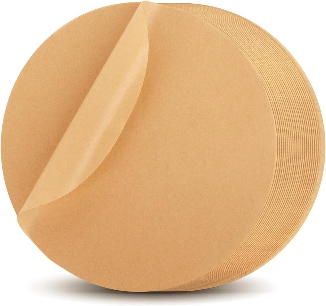 200Pcs 8-Inch Round Baking Parchment Paper - Parchment sheets Made for Delicious Baking Results, Perfectly Fits Standard Pans, Non-Stick, Waterproof, and Tear-Resistant