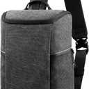 TULLIO Camera Bag Crossbody Small Waterproof Sling Purse Cute for DLSR SLR Mirrorless Camera Photography Case Compatible with Canon,Nikon,Sony,Fuji (Black)