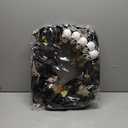 Suncalla Halloween Wreath for Front Door 24 Inch Large Artificial Skulls Black Artificial Roses, Skeleton, Maple Leaves Outdoor Wreath Decor, Scary Creepy Halloween Decorations for Front Door and Wall