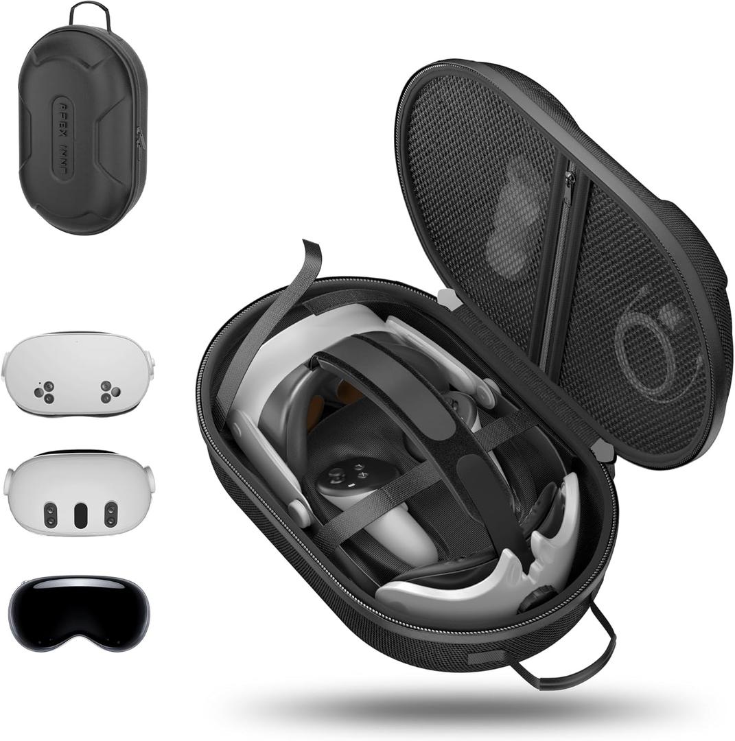 APEXINNO Large Carrying Case for Meta Quest 3/3S/2 Accessories  VR Travel Bag for Oculus Headset,Elite Strap,Accessories  Protective Storage Case for Oculus Quest 3/3S/2