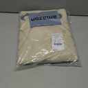 NICETOWN Bone White Linen Curtains for Kitchen, Thick Flax Small Window Treatments Semi Sheer Privacy Assured with Light Through for Cafe/Bathroom, W55 x L84, 2 Panels