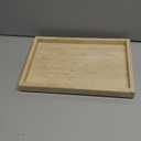 Real Natural Travertine Tray for Bathroom, Vanity, Kitchen and Desktop, Rectangle Genuine Travertine Stone Tray for Jewelry, Cosmetics, Candles, Lotion, Perfume and Home Decor