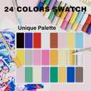 3 x 24 Colors Acrylic Paint Pens With Gold and Siliver Mettallic Color, Dual Tip Brush and Fine, Acrylic Markers for Rock Painting, Wood, Canvas, Fabric, Paper, DIY Crafts Making Art Supply