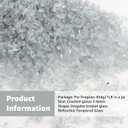 LePe Crushed Fire Glass, Translucent Broken GlassDecorative for Resin Art, Fire Pits, Potted Plants, Garden and Indoor Use, 3-6mm Fire Pit Glass, 1 Pound in Jar(Grey) (Gray)