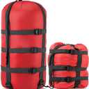 Compression Sack for Sleeping Bag Store Ultralight Sleeping Bag Compression Stuff Sack 15l 25l Space Saving Gear for Travel Camping Hiking Outdoor (45l, Red)